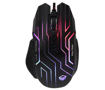 Express Delivery - Meetion GM22 Dazzling Gaming Mouse - Black - ID 91670