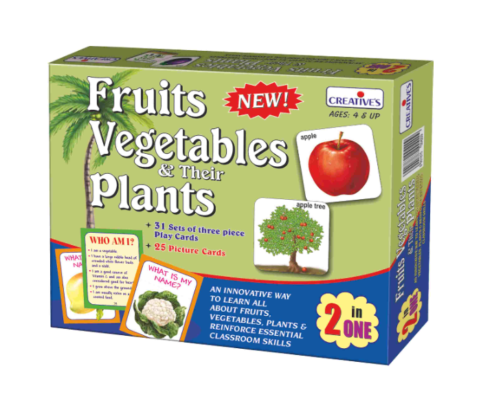 Express Delivery - JMsouq Creative Educational CE01017 Fruits Vegetables and Their Plants 2 in one Game for Kids - ID 92070