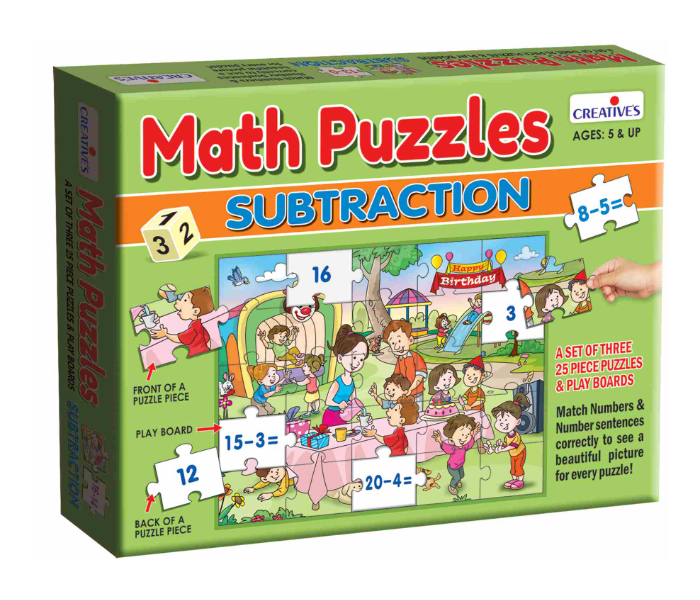 Express Delivery - JMsouq Creative Educational CE00276 Math Puzzles Subtraction Educational Game for Kids - ID 92093