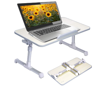 Foldable 15 Inch Laptop Stand With USB Cooling Fan - White in UAE