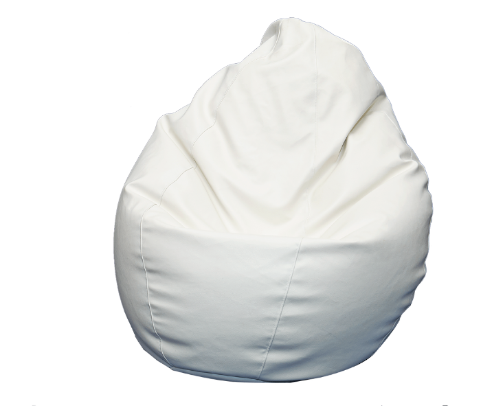 Express Delivery - Lazy Panda EWHIAXXL XXL Eco Leather Bean Bag - White - ID 94028