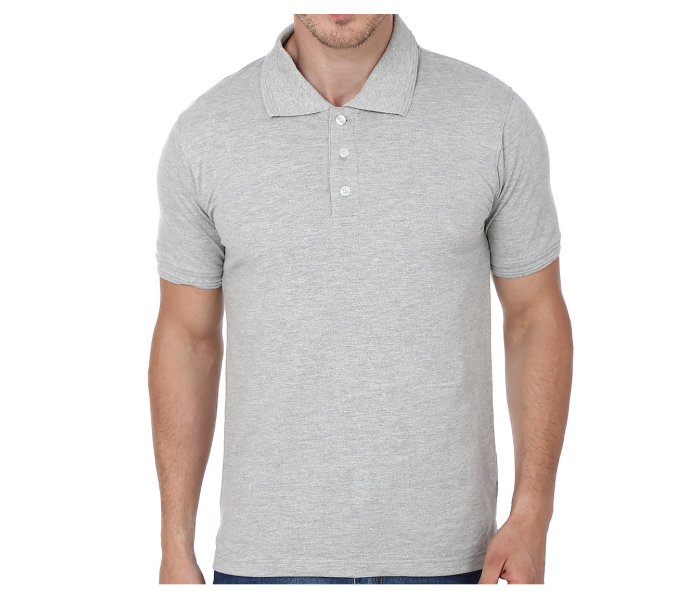 Express Delivery - Premium Honey Comb Polo T-Shirt for XXL Men - Grey - ID 96713