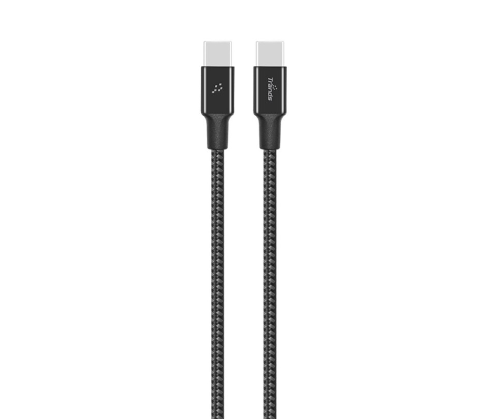 Express Delivery - Trands TR-CA675 100W PD Type-C to Type-C Cable - Black - ID 94970