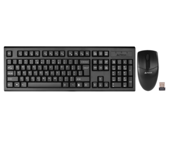A4TECH 3100N Wireless Keyboard And Mouse - Black in UAE