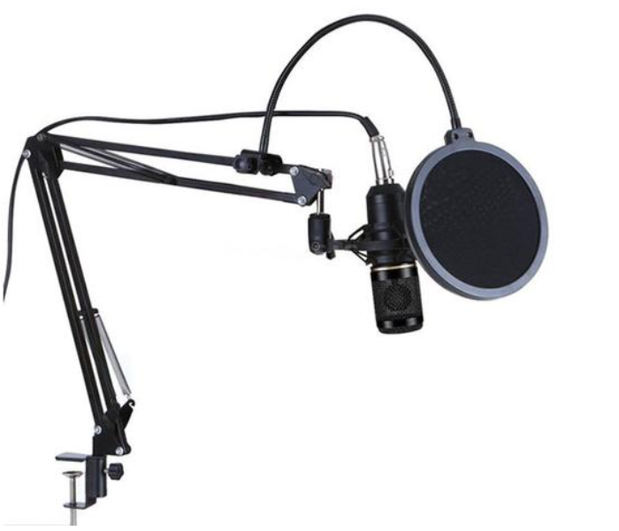 Speaker Zone For Condenser Microphone Kit with Live V8 Sound Card Audio Mixer Pro Audio Studio Recording and Broadcasting - Black - ID 96972