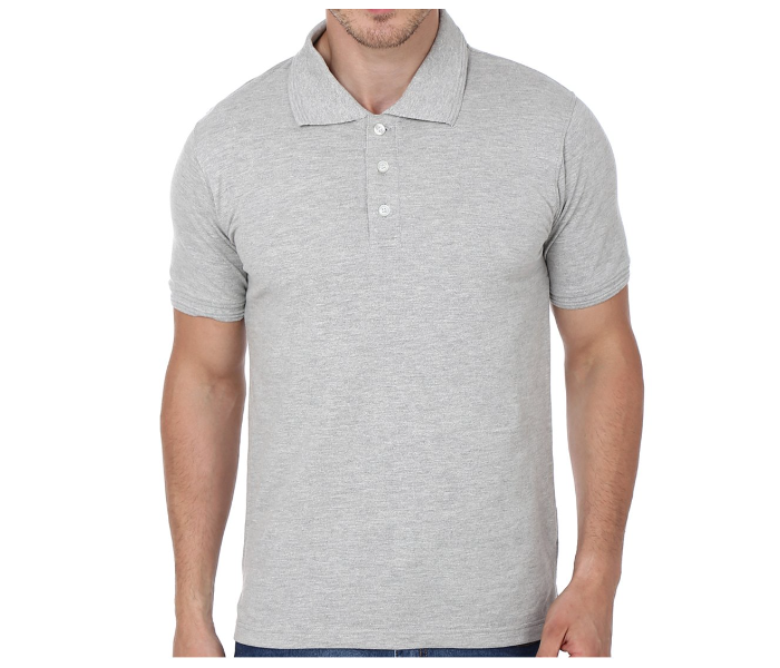 Express Delivery - Premium Honey Comb Polo T-Shirt for XL Men - Grey - ID 96714