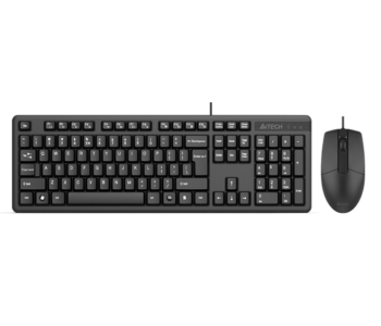 A4TECH KK-3330 Multimedia FN Desktop Keyboard And Mouse - Black in UAE