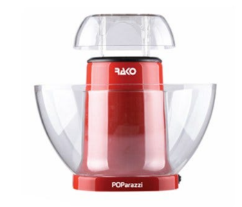 Express Delivery - Rako 9000025 POParazzi Bowl 1200W 280ml Popcorn Machine with Bowl - Red - ID 94295