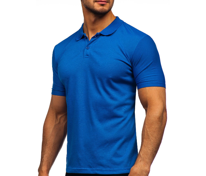 Express Delivery - Premium Honey Comb Polo T-Shirt for Small Men - Royal Blue - ID 96722