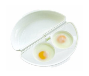 Microwave Safe Non Sticky Egg And Omelet Cooker-White in UAE