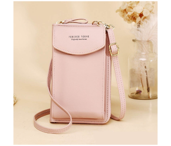 Forever Young Women PU Leather Mini Sling Bag - Light Pink in KSA