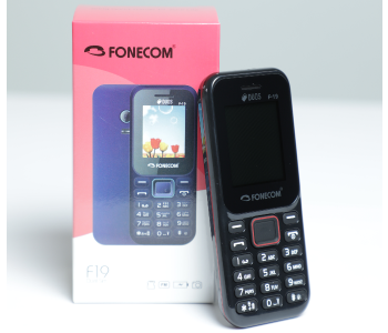 Fonecom F19 Dual Sim Base Phone - Black in UAE