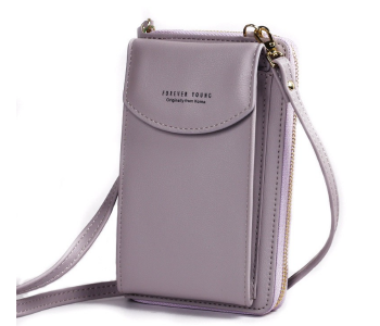 Forever Young Women PU Leather Mini Sling Bag - Purple in KSA