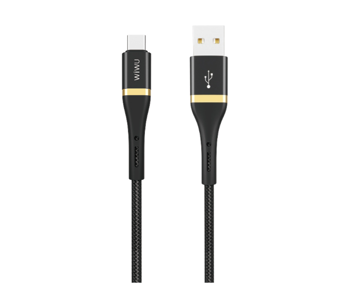 Express Delivery - Wiwu ED-1012MB 2 Metre Elite Data Cable Ed-101 USB To Type-C - Black - ID 100847