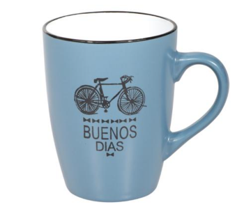 Royalford RF9238 350ml Reusable Stoneware Large Coffee Mug - Blue in UAE