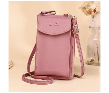 Forever Young Women PU Leather Mini Sling Bag - Dark Pink in KSA