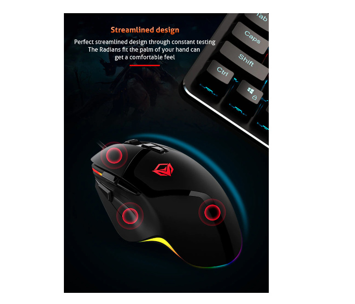 Express Delivery - Meetion MT-G3325 Professional Strong Durability Gaming Mouse  -Black - ID 97925