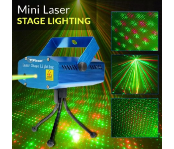 6 In 1 LED 7 Colors Sound Activated Laser Light - Light Blue in KSA