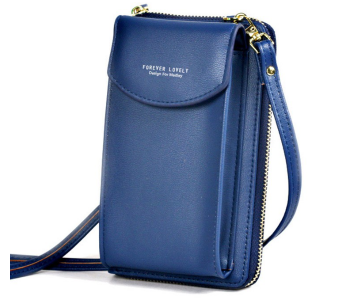 Forever Young Women PU Leather Mini Sling Bag - Navy in KSA