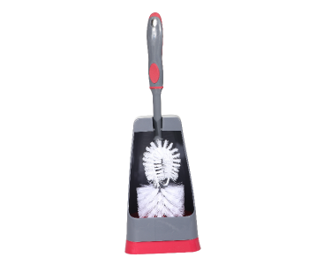 Delcasa DC1610 Durable Household Toilet Brush With Handle - Red & Grey in UAE