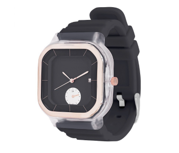Express Delivery - Pearl 6254 Fashionable Solid Square Watch for Women - Black - ID 101517