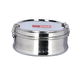 Delcasa DC1888 14 Cm Stainless Steel Lunch Box With Plate -Silver in UAE