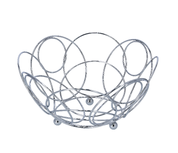 Delcasa DC1877 Portable Stainless Steel Stackable Durable Bold Wire Fruit Basket -Silver in UAE