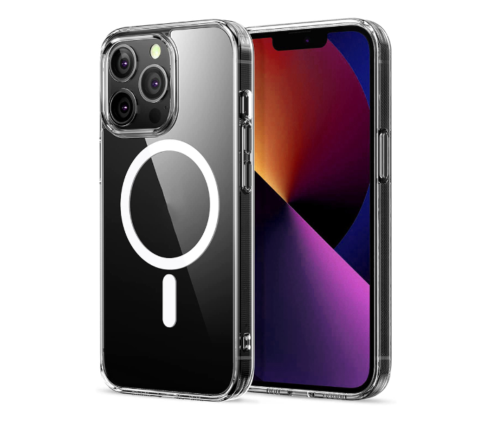 Express Delivery - Trands IPHC-6940 6.7 Inches iPhone 13 Pro Max Drop Protection Magnetic Case - Clear - ID 103116