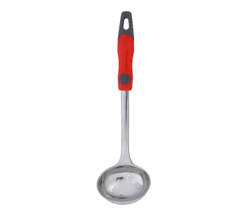 Delcasa DC1935 30X8.8 Cm Stainless Steel Soup Ladle -Silver And Red in UAE