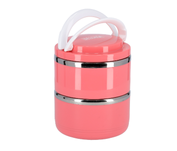 Delcasa DC1622 1.1 Litre Two Layer Leak Proof Lunch Box With Airtight Lid - Pink in UAE