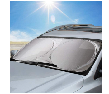 6 Piece Set Foldable Car Sunshade Cloth For Front Window - Silver in OMAN