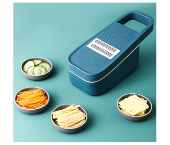 Express Delivery - FN-Multi-Functional Nordic Style Durable Vegetable Grater with Storage Box - Blue - ID 102640