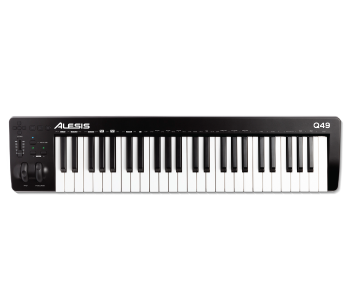 Alesis Q49 MKII 49 Key USB MIDI Keyboard Controller With Full Size Velocity Sensitive Synth Action Keys - Black in UAE