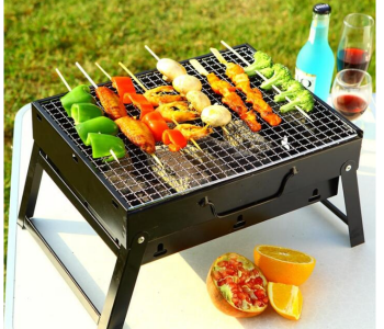 FN-Outdoor Portable Barbeque Charcoal Grill -Black in KSA