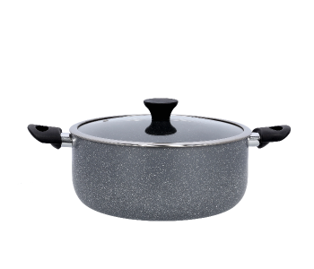 Delcasa DC1899 20 Cm Casserole With Glass Lid -Grey in UAE