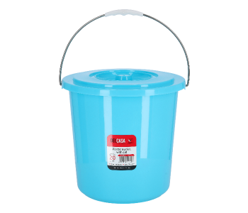 Delcasa DC1641 20 Litre Lightweight Plastic Bucket With Lid And Handle - Blue in UAE