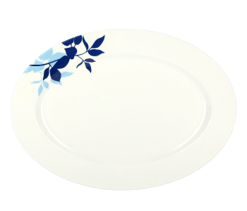 Delcasa DC1803 14 Inch Durable And Lightweight Melamine Oval Plate - White in UAE