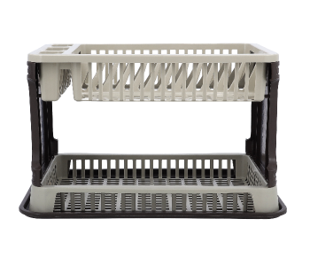 Delcasa DC1975 2Layer Turkey Dish Drainer -Black And White in UAE