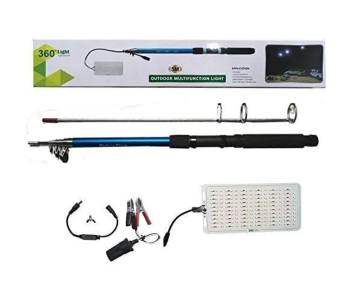 Generic 500W LED 360 Degree Outdoor Multi-Function Rod Lamp With Remote Control - Blue And Black in KSA