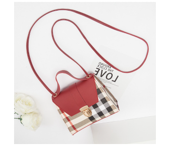 Express Delivery - FN-Mini Small and Square Trendy Custom Logo Shoulder Handbags for Women - Red - ID 103340