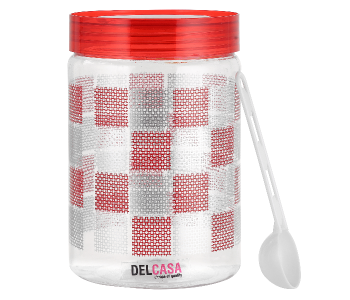 Delcasa DC2183 2100ml Lightweight Plastic Canister - Red in UAE
