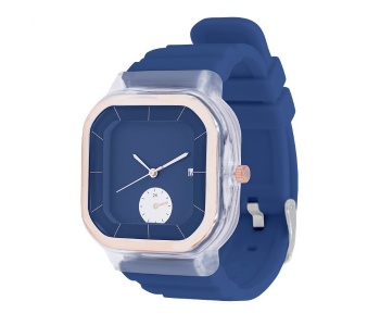 Express Delivery - Pearl 6254 Fashionable Solid Square Watch for Women - Blue - ID 101518