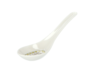 Delcasa DC1793 Melamine Durable And Lightweight Soup Spoon - White in UAE