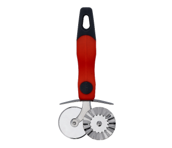 Delcasa DC1926 29X8.3 Cm Stainless Steel Double Pizza Cutter -Silver And Red in UAE