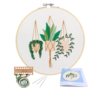 Embroidery Starter Kit With Embroidery Cloth And Colour Threads Tool Kit in UAE