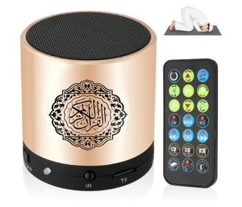 Generic Portable Rechargeable Quran Speaker With Remote Control - Rose Gold in UAE