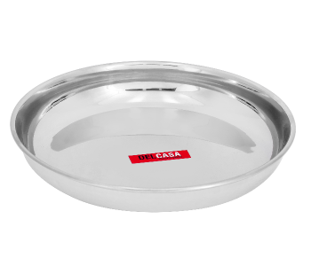 Delcasa DC2123 21cm Stainless Steel Rice Plate - Silver in UAE