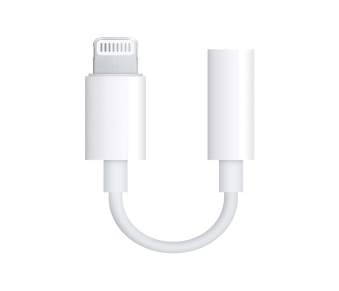 Express Delivery - Iends IE-CA998 90mm Lightning to Aux Adapter with Mini Stereo Headphone Jack- White - ID 103128