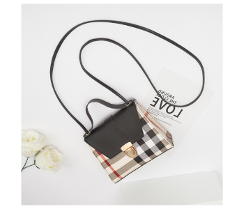 Express Delivery - FN-Mini Small and Square Trendy Custom Logo Shoulder Handbags for Women - Black - ID 103338