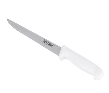 Delcasa DC1829 8 Inch Durable Slicer Knife With Comfortable Handle - White in UAE